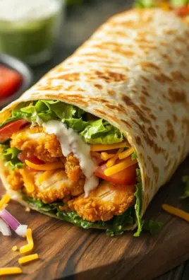 Knuspriger Chicken Ranch Snack Wrap