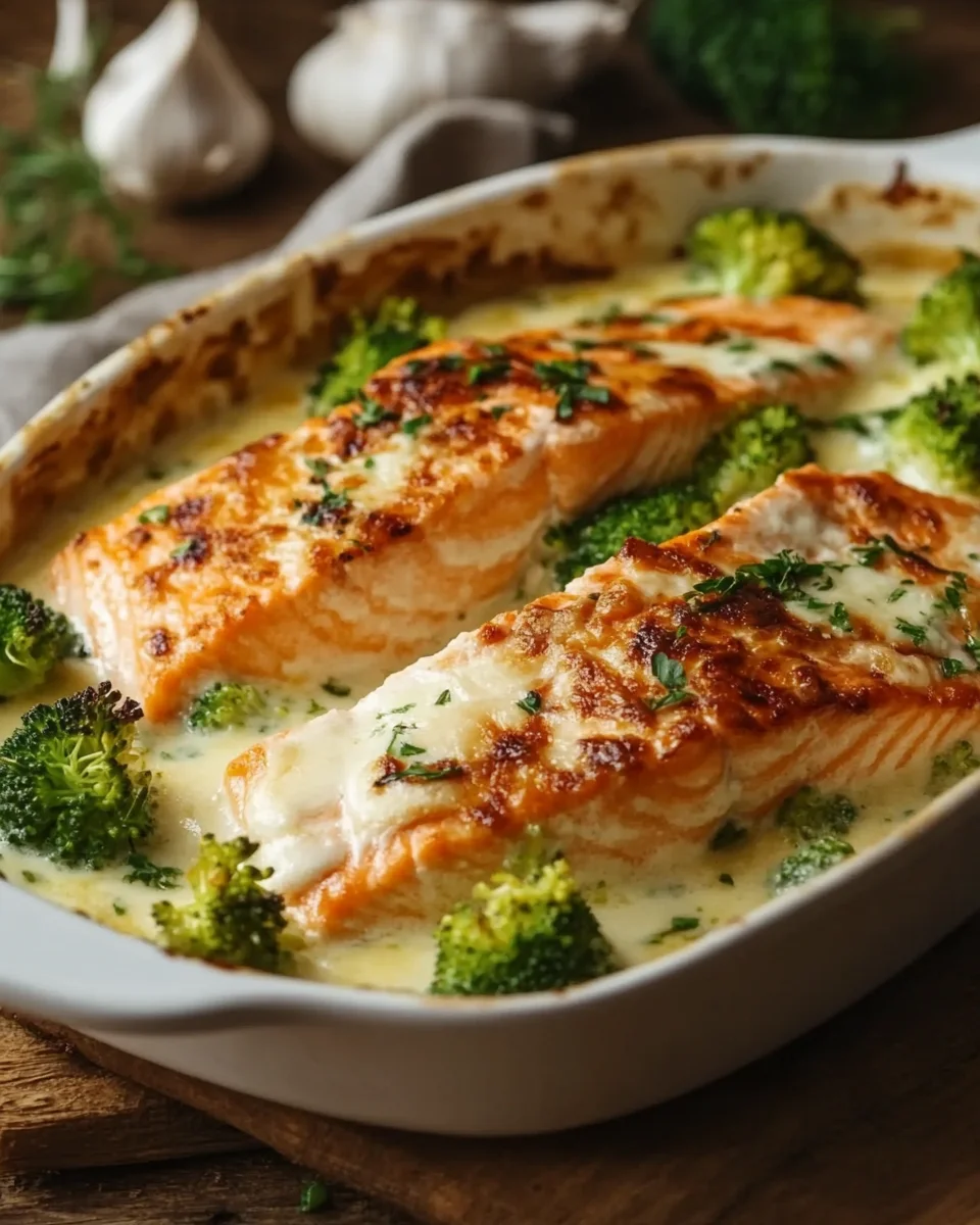 Lachs-Brokkoli-Gratin