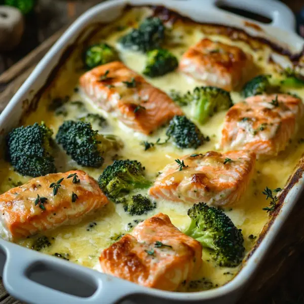 Lachs-Brokkoli-Gratin