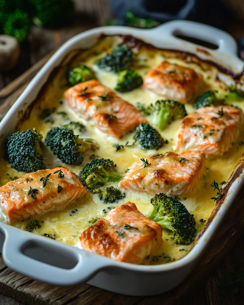 Lachs-Brokkoli-Gratin
