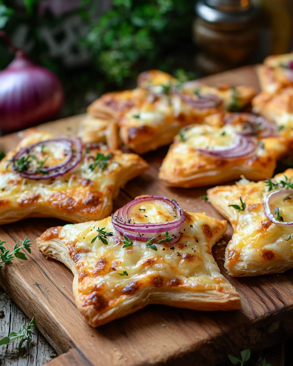 Mini-Flammkuchen-Sterne