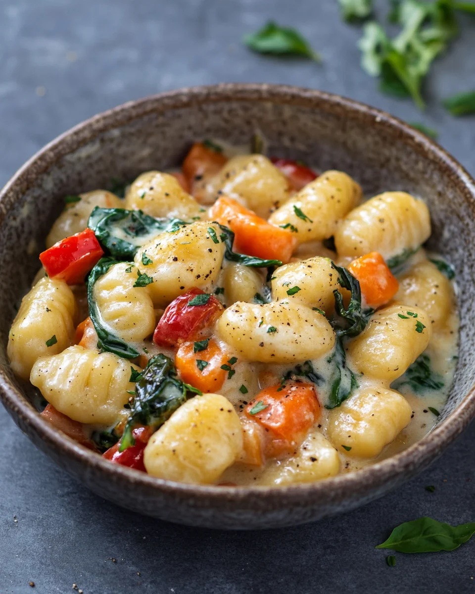 One Pot Gnocchi mit Rahmgemüse