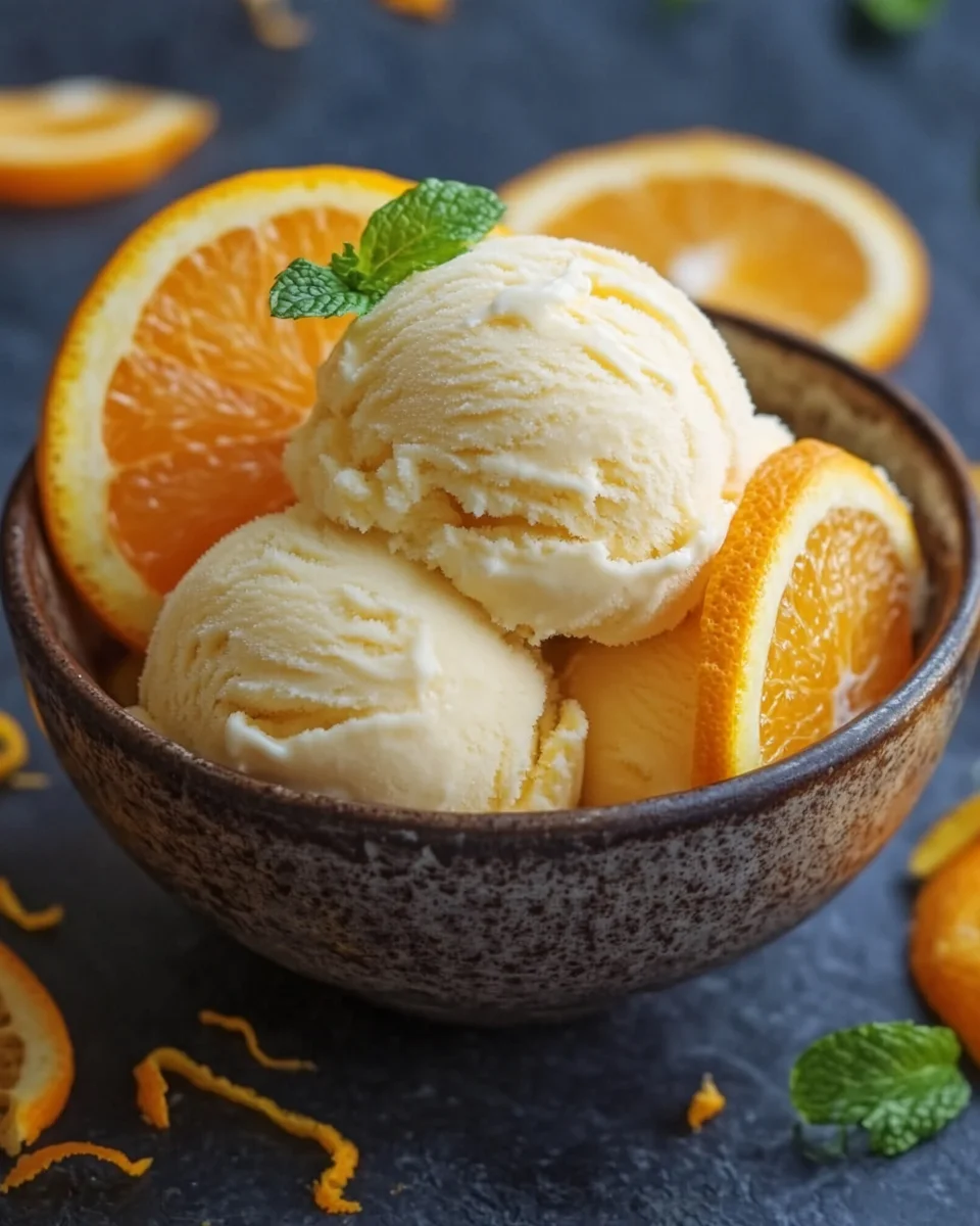 Orangeneis ohne Eismaschine Rezept