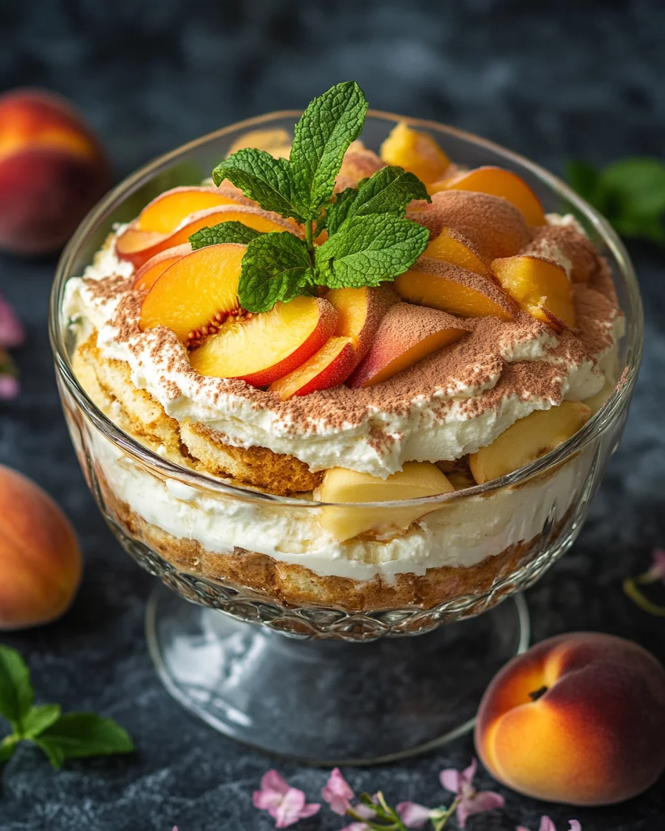 Pfirsich Tiramisu