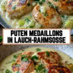 Puten Medaillons in Lauch-Rahmsoße 18 Pinterest Hidden Image