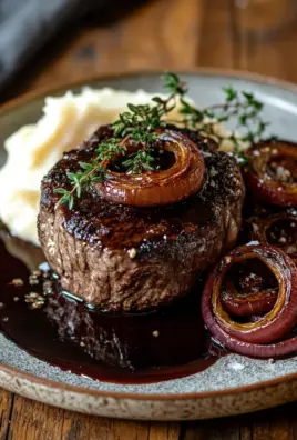 Rinderbrust in Balsamico-Zwiebelsoße