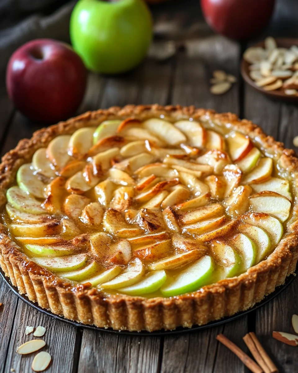 Saftige Apfeltarte mit Rahmguss